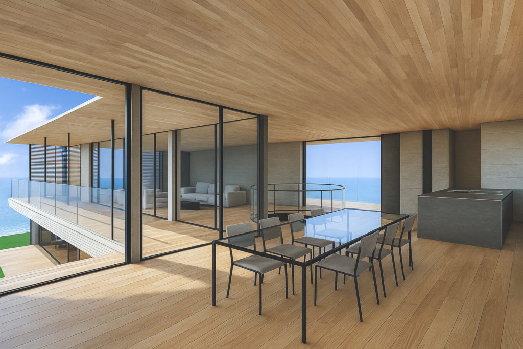 Zushi Guesthouse 内観パース｜AN DeSign & Associates によるデザイン実例